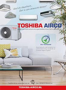 De actiefolder van Toshiba Airconditioning in de regio Noord-Limburg.